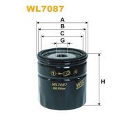WL7087 FILTRO OLIO PER Chevrolet Monte Carlo Coup 3.8 82 KW 112 CV