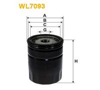 WL7093 FILTRO OLIO PER Ford Escort V AAL ABL 1.8 D 44 KW 60 CV