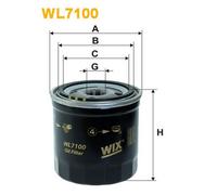 WL7100 FILTRO OLIO PER Citron Visa II Super X 47 KW 64 CV
