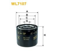 WL7107 FILTRO OLIO PER Rover 400 2 VOL. CODA S. RT 416 Si 83 KW 113 CV