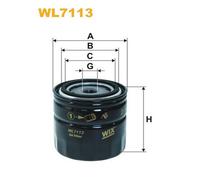 WL7113 FILTRO OLIO PER Toyota Corolla 2 VOL. CODA S. KE TE 1.6 62 KW 84 CV