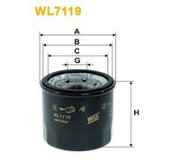 WL7119 FILTRO OLIO PER Suzuki Super Carry Autobus ED 1.0 30 KW 41 CV