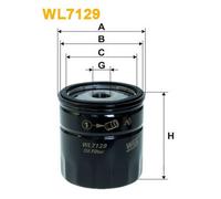 WL7129 FILTRO OLIO PER Opel Vectra A 2 VOL. CODA S. J89 2.0i Cat 85 KW 116 CV