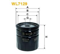 WL7129 FILTRO OLIO PER Vauxhall Cavalier MK III 2 VOL. CODA S. J89 2.0i 85 KW 11
