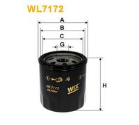WL7172 FILTRO OLIO PER Suzuki X-90 EL 1.6i 16V 4x4 71 KW 97 CV