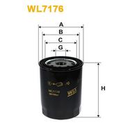Wix Filters Filtro olio WL7176 per motori 2.5 D/TD/Turbo – Peugeot, Citron