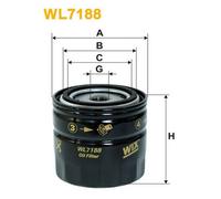 WL7188 FILTRO OLIO PER Dodge Intrepid 3.5 ES 187 KW 254 CV