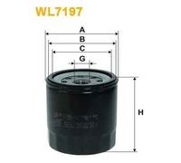 WL7197 WIX FILTERS FILTRO OLIO PER ISUZU TROOPER E OPEL CAMPO