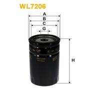 WL7206 FILTRO OLIO PER Opel Frontera A U92 2.5 TDS 85 KW 115 CV