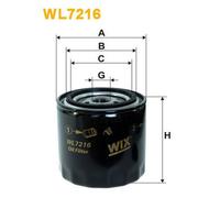 WL7216 FILTRO OLIO PER Skoda Felicia I Pick-up 6U7 6UF 1.9 D 47 KW 64 CV