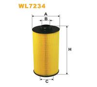 WL7234 FILTRO OLIO PER BMW 5 E39 M5 294 KW 400 CV