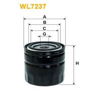 WL7237 FILTRO OLIO PER Renault 21 Tre Volumi L48 2.1 D 51 KW 69 CV