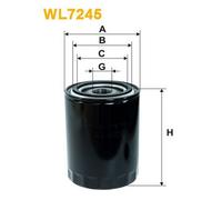 WL7245 FILTRO OLIO PER Porsche 911 CABRIO 964 3.6 Carrera 184 KW 250 CV