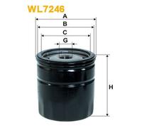 WL7246 FILTRO OLIO PER Daewoo Nubira Wagon J200 1.8 90 KW 122 CV