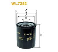 WL7252 FILTRO OLIO PER Proton Persona 400 2 VOL. CODA S. C9C C9S 1.8 99 KW 135 C