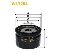 WL7254 FILTRO OLIO PER Renault Super 5 Cass/Coda Spiov S40 1.0 30 KW 41 CV
