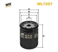WL7257 WIX FILTERS Filtro olio per SEAT,SKODA,VW