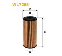 WL7288 FILTRO OLIO PER Mercedes W245 B 200 CDI 100 KW 136 CV