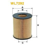 WL7292 WIX FILTERS Filtro olio per FORD,MAZDA