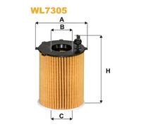 WL7305 FILTRO OLIO PER Ford Ecosport 1.5 TdCi EcoBlue 4x4 92 KW 125 CV