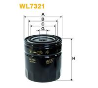 WL7321 FILTRO OLIO PER Audi A4 CABRIO 8H7 3.0 162 KW 220 CV