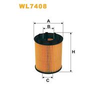 WL7408 FILTRO OLIO PER Jeep Compass M6 MP 1.4 MultiAir Trazione integrale 125 KW