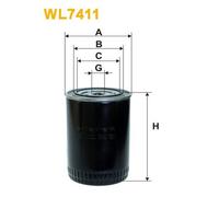 WL7411 WIX FILTERS Filtro olio per MAZDA