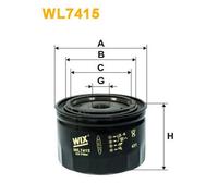 WL7415 FILTRO OLIO PER Austin Allegro 2 VOL. CODA S. ADO 67 1.5 Super 50 KW 68 C
