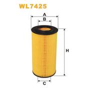 WIX FILTERS filtro olio WL7425 cartuccia diametro 65 altezza 135 mm