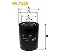 WL7426 FILTRO OLIO PER Hyundai Trajet FO 2.0 CRDi 83 KW 113 CV