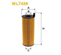 WL7439 FILTRO OLIO PER VW Touareg 7L6 7L7 7LA 3.0 V6 TDI 176 KW 240 CV
