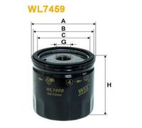 WL7459 FILTRO OLIO PER Ford Fiesta VI CB1 CCN 1.4 LPG 71 KW 97 CV