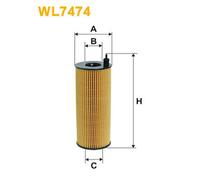 WL7474 FILTRO OLIO PER BMW 1 E81 118d 105 KW 143 CV