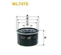 WL7475 FILTRO OLIO PER Mitsubishi Pajero Mini H5A 0.7 4WD 47 KW 64 CV