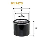 WL7475 WIX FILTERS Filtro olio per MITSUBISHI,SMART