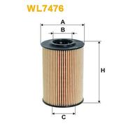 WL7476 FILTRO OLIO PER VW Multivan V 7EF 7EM 7EN 7HF 7HM 7HN 2.0 TDI 4motion 103
