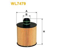 WL7479 FILTRO OLIO PER Fiat 500X 334 2.0 D Multijet 4x4 100 KW 136 CV