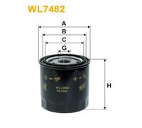 Wix Filters Filtro olio WL7482 per Nissan Navara, Pathfinder, Renault Megane
