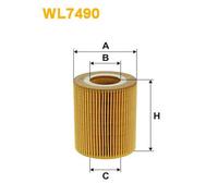 WL7490 FILTRO OLIO PER Jaguar XF X260 3.0 D 221 KW 300 CV