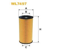 WL7497 FILTRO OLIO PER Volvo V70 III 135 D5 158 KW 215 CV
