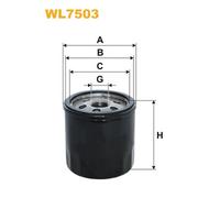 WL7503 FILTRO OLIO PER VW Golf Sportsvan AM1 AN1 1.4 TSI 110 KW 150 CV