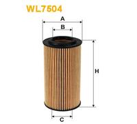 WL7504 FILTRO OLIO PER KTM X-BOW CABRIO 2.0 GT 210 KW 286 CV