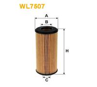 WL7507 FILTRO OLIO PER Skoda Octavia III Combi 5E5 5E6 2.0 TSI RS 169 KW 230 CV