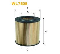 WL7508 FILTRO OLIO PER Ford Ranger TKE 2.2 TdCi 4x4 110 KW 150 CV
