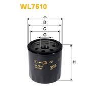 WL7510 FILTRO OLIO PER Ford Ecosport 1.0 EcoBoost 92 KW 125 CV