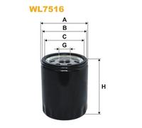 WL7516 FILTRO OLIO PER Mazda CX-5 GH KE 2.2 D 129 KW 175 CV