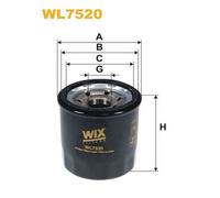 WL7520 FILTRO OLIO PER Hyundai Solaris Tre Volumi HCR 1.4 74 KW 101 CV