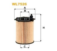 WL7526 FILTRO OLIO PER Opel Crossland X P17 P2QO 1.6 Turbo D 85 KW 116 CV