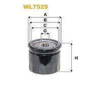 WL7529 FILTRO OLIO PER Ssangyong XLV SUV 1.6 GPL Trazione integrale 94 KW 128 CV