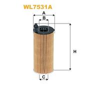 WL7531A FILTRO OLIO PER BMW 5 Touring F11 518d 100 KW 136 CV